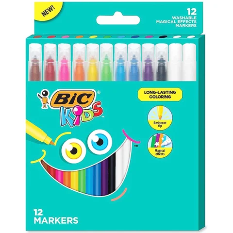Bic Kids Assorted Magical Colouring Markers 12 Pack