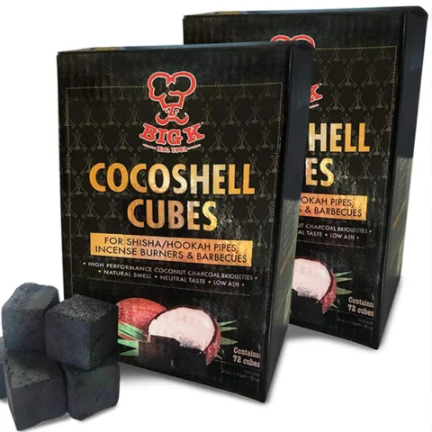 Big K Cocoshell Shisha Cubes 1kg 72 Cubes