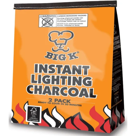Big K Instant Lighting Charcoal 1kg 2 Pack
