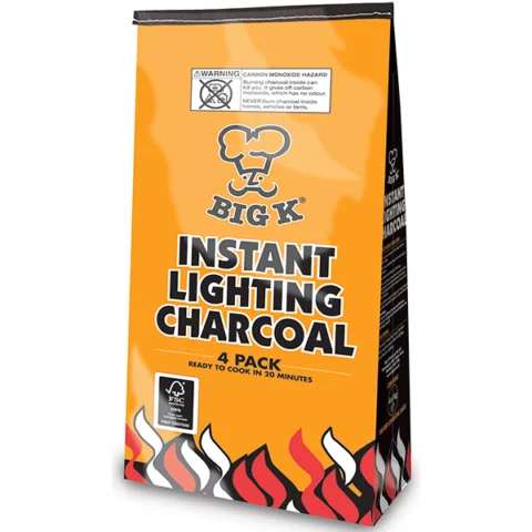 Big K Instant Lighting Charcoal 4 Pack X 1kg