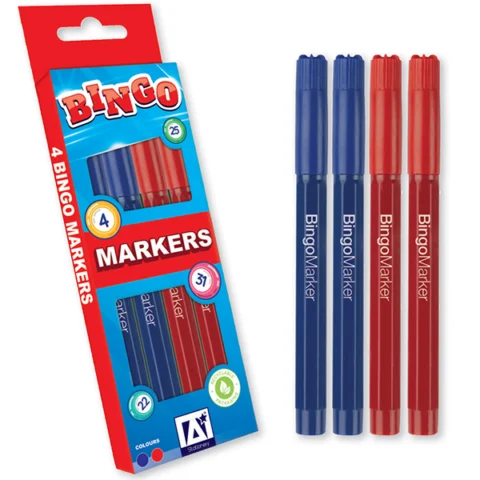 Bingo Markers Assorted Colours 4 Pack