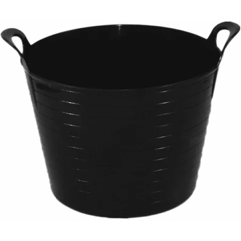 Black Plastic Flexi Tub 26L