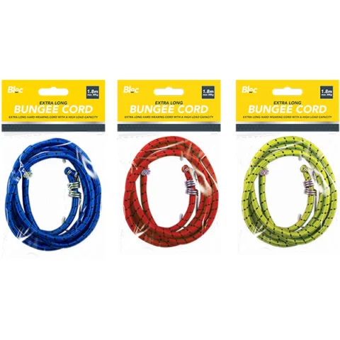 Bloc 30kg Extra Long Bungee Cord 1.8m Assorted Colours