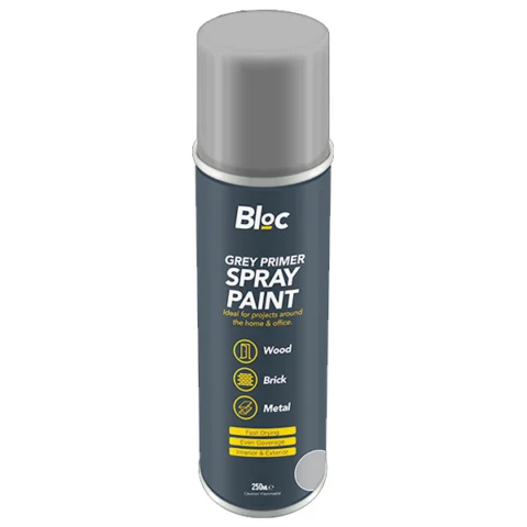 Bloc Grey Primer Spray Paint 250ml