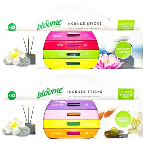 Bloome Assorted Fragrance Incense Sticks 32 Pack