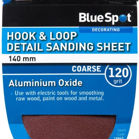Bluespot 140mm 5 Pack 120 Grit Detail Sanding Sheets