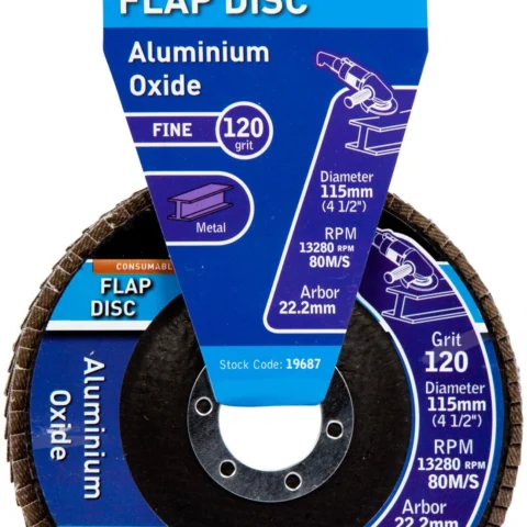 Bluespot 4.5" 120 Grit Aluminium Oxide Flap Disc