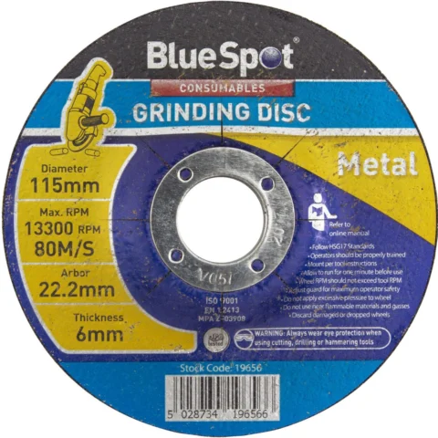 Bluespot Metal Grinding Disc 115mm