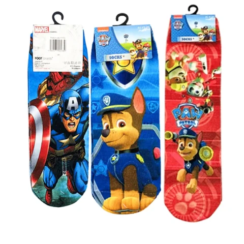 Branded Marvel & Paw Patrol Socks Assorted
