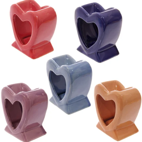 Bright Single Colour Heart Shaped Oil Burner