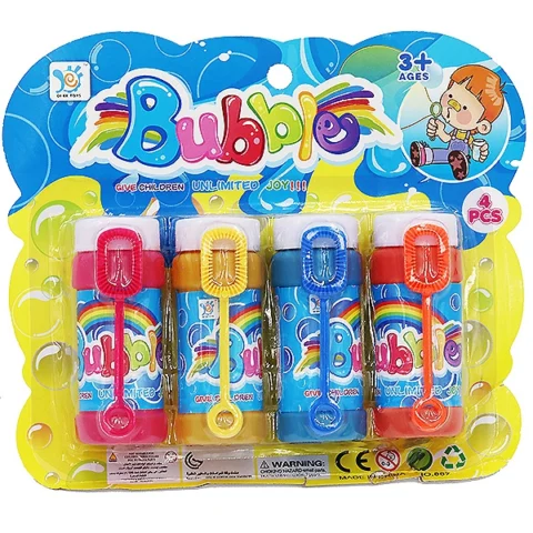 Bubbles With Wands Assorted Colours 4 Pack