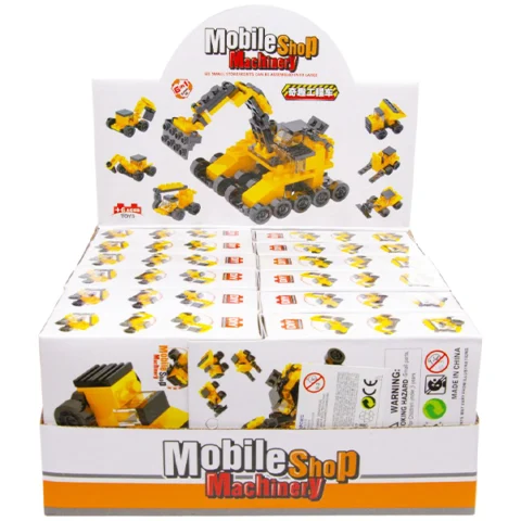 Build Your Own Construction Vehicle Building Blocks Play Set Assorted