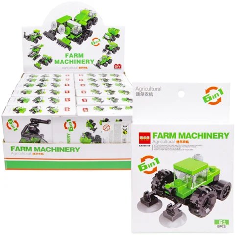 Build Your Own Farm Tractors Building Blocks Assorted