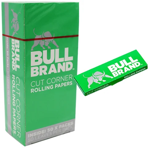 Bull Brand Cut Corner Rolling Papers 50 Pack