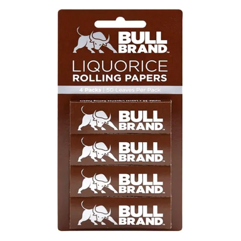 Bull Brand Liquorice Rolling Papers 4 Pack