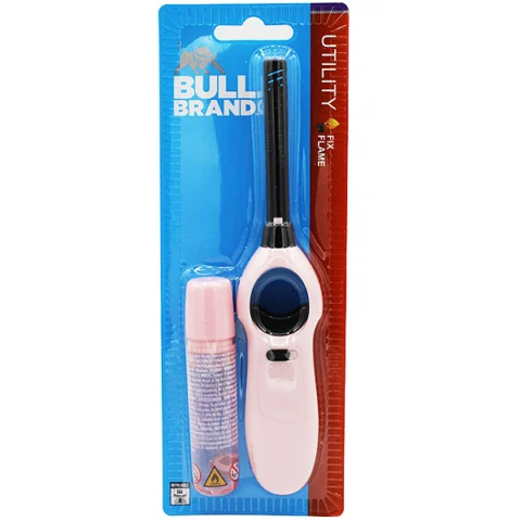 Bull Brand Long Nose Utility Lighter With 13ml Gas Refill