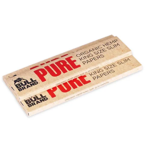 Bull Brand Pure Organic Hemp King Size Slim Papers 3 Pack