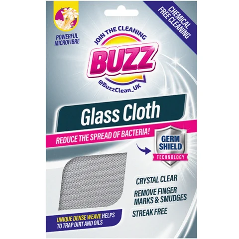 Buzz Anti-Bacterial Microfibre Glass Cloth