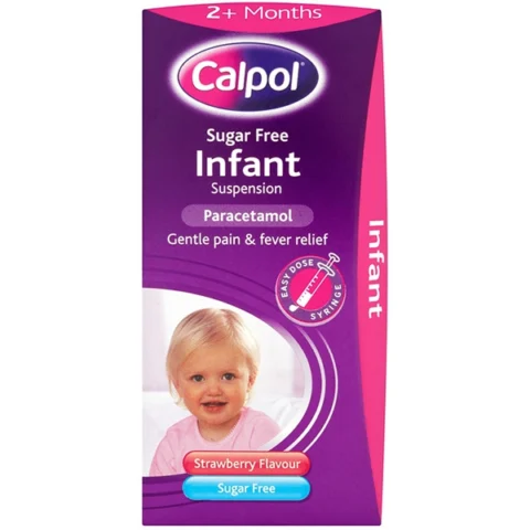 Calpol Paracetamol Suger Free Strawberry 2 Months+ 100ml