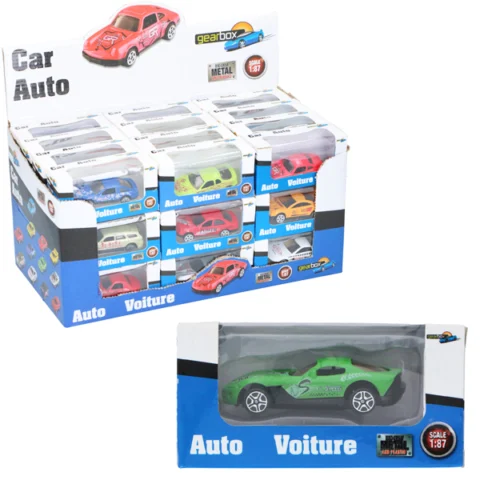 Car Auto Gearbox Die-Cast Metal Toy Car 1:87 Assorted
