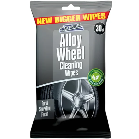 Car-Pride Biodegradable Alloy Wheel Cleaning Wipes 30 Pack