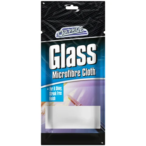 Car Pride Blue Microfibre Glass Cloth
