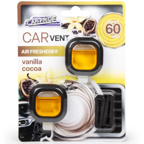 Car-Pride Vanilla Cocoa Car Vent Air Freshener 4ml Twin Pack