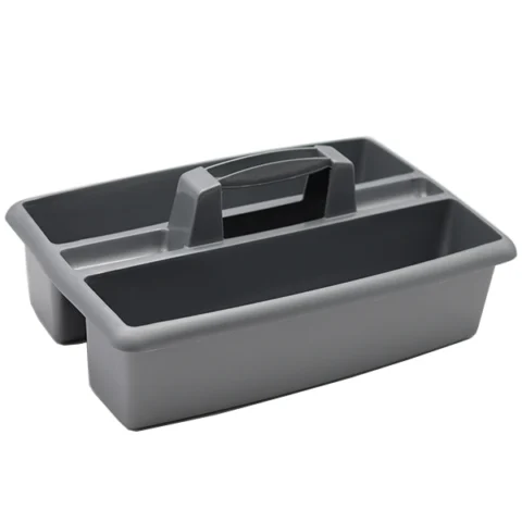 Carry All Rectangular Cleaning Caddy Silver 40cm