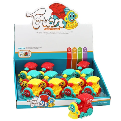 Cartoon Friction Trains 3 Assorted 12pc