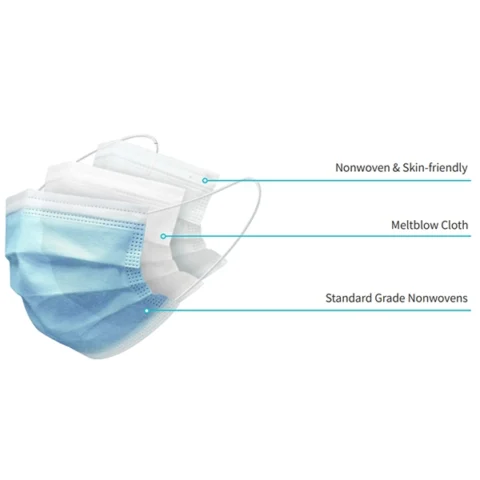 Celebrat 3-Ply Disposable Protective Mask ≥95% Bfe 50pc