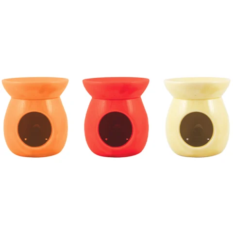Ceramic Oil Burners 3 Assorted Colours