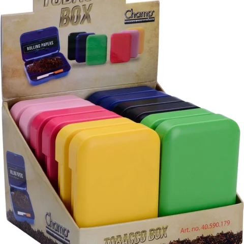 Champ Tobacco Box 6 Assorted Colours