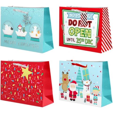 Christmas Cute Luxury Large Gift Bag Assorted