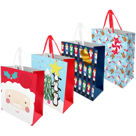 Christmas Cute Luxury Medium Gift Bag Assorted