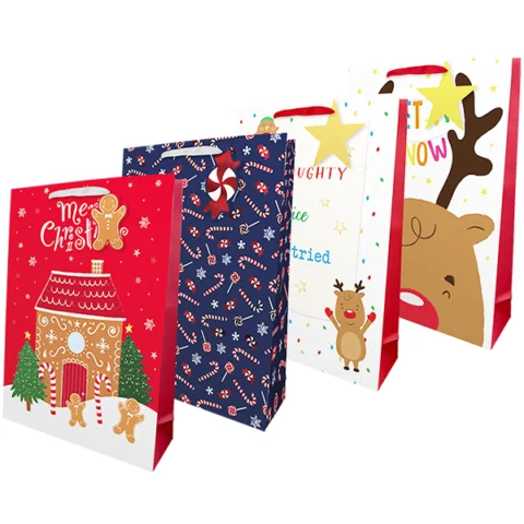 Christmas Cute Luxury Xl Gift Bag Assorted