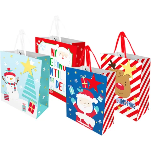 Christmas Cute Medium Gift Bags 2 Pack Assorted
