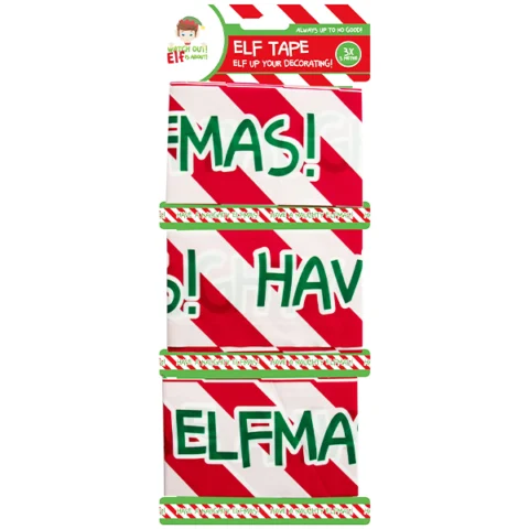 Christmas Elf PVC Tape 3m 3 Pack