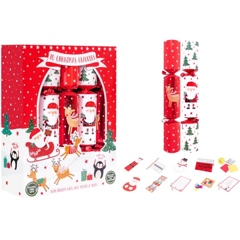 Christmas Family Santa Crackers 12" 10 Pack