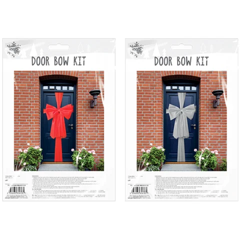 Christmas Festive Door Bow Kit Assorted Colours