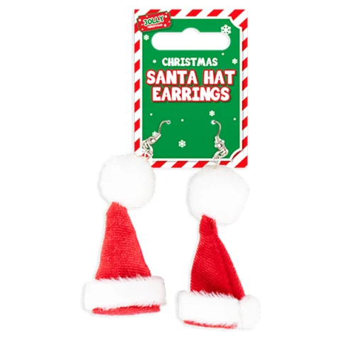 Christmas Novelty Santa Hat Earrings