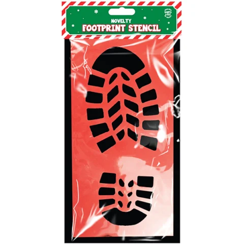 Christmas Novelty Santa's Footprint Stencil