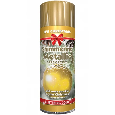 Christmas Shimmering Metallic Spray Paint Gold 200ml