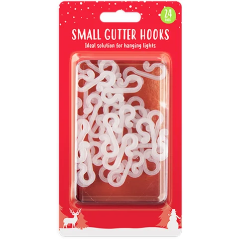 Christmas Small Gutter Hooks 24 Pack