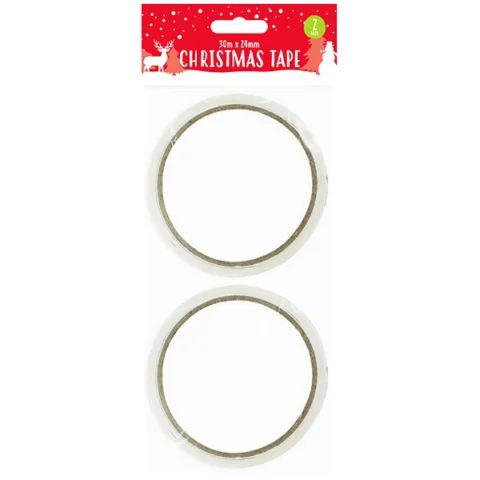 Christmas Tape 30m X 1.4cm 2 Pack