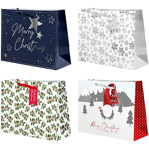 Christmas Traditional Luxury Large Gift Bag Assorted