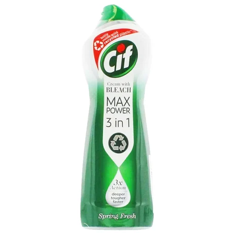 Cif Max Power 3-In-1 Bleach Spring Fresh Cream 750ml