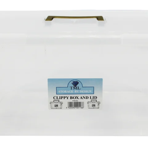 Clippy Plastic Storage Box 15ltr Clear