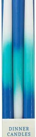 Coastal Tapered Ombre Dinner Candles 6pk