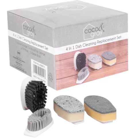 Coco & Gray 4-in-1 Dish Cleaning Replacement Head Set