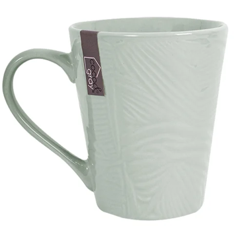 Coco & Gray Stoneware Embossed Green Mug
